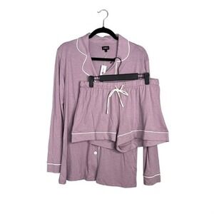NWT Cosabella SM Purple Bella Short Sleeve Top & Boxer Shorts Pajama Set 115046